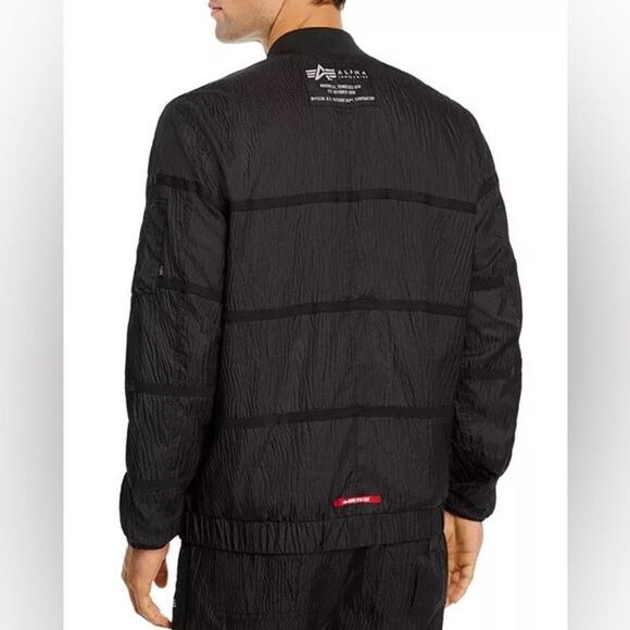 Alpha Industries Parachute Textured Taped Slim Fit Full Zip Utility Jacket L - Picture 2 of 16